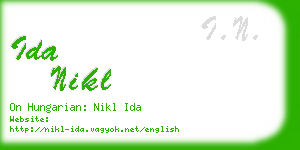 ida nikl business card